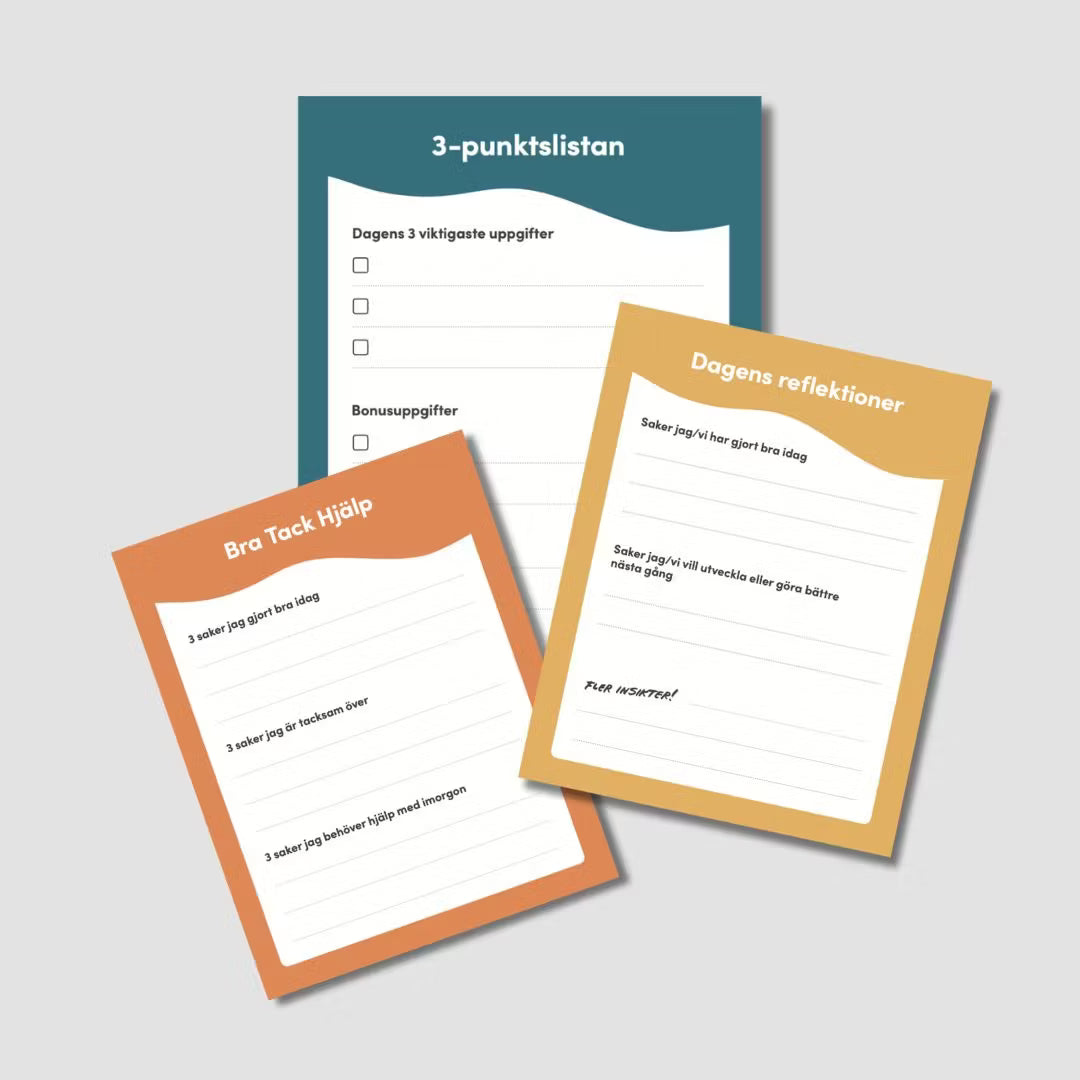 Fokus och reflektionsblock - 3 pack